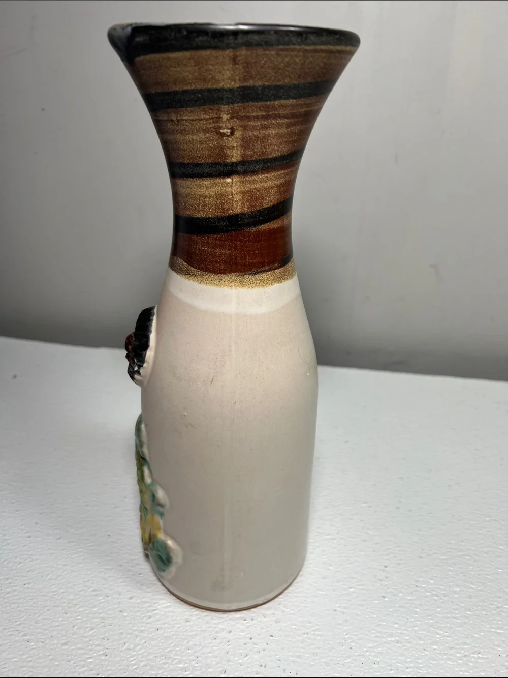 Vintage 1970 Pacific Stoneware inc. Bob Welsh signed Vin Wine Carafe Pitcher